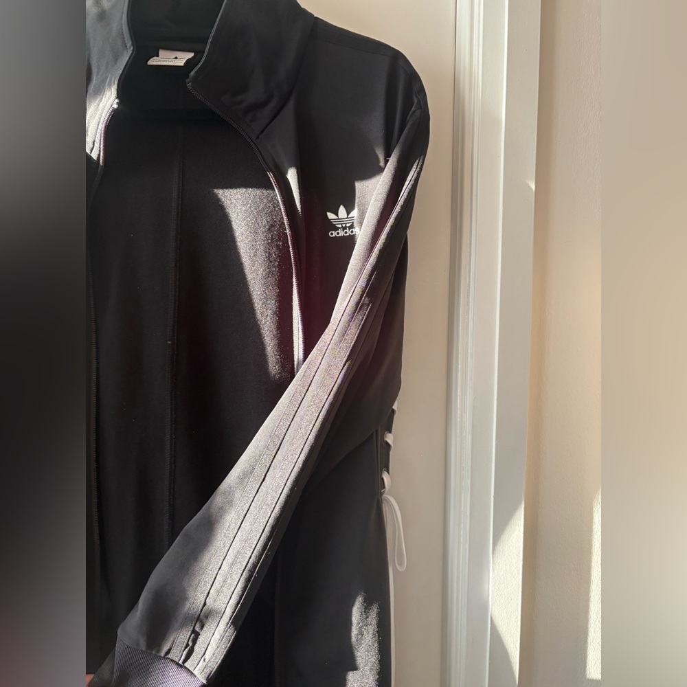 Adidas Black and White Track Jacket